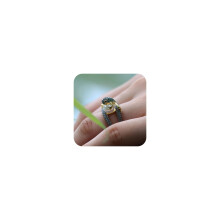 18K Gold Plated Frog Pearl Ring for Women TwoTone Sculpted Animal Design Fashion Jewelry Size 610