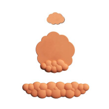(Orange) Palm Wrist Rest Pad PU and Anti-Slip Rubber Base Memory Foam Keyboard Mousepad