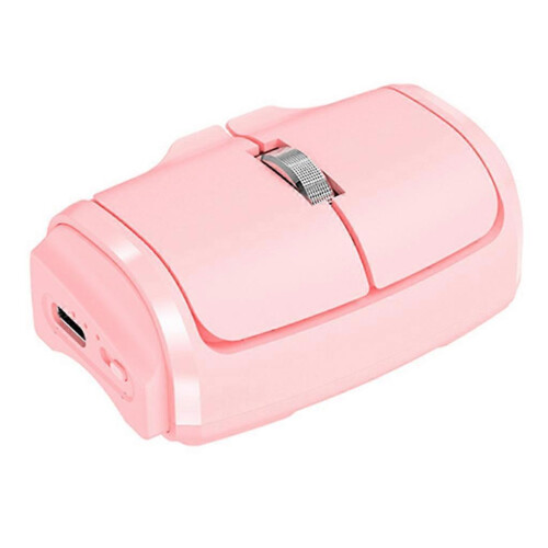 (Pink) Compact Finger Mouse Wireless 2.4G Optical for Laptop PC Gaming Spare Part