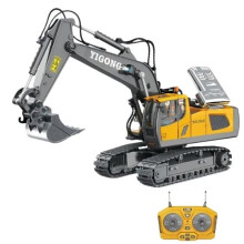 1:20 Scale RC Excavator Toy with Realistic Digging Action, 2.4GHz Remote Control Construction Truck for Kids and Adults
