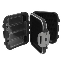 4-Sided Double Opening Tackle Box 12x10x5cm Black