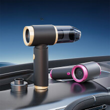 Car Vacuum Cleaner 120W Powerful Adjustable Suction, Foldable Cordless Handheld Vacuum for Car and Home