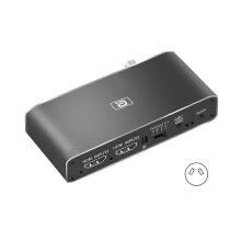 (AU Plug) AudioExtractor 2 In 1 Out HDMI2.0b Audio Switcher eARC Splitter 7.1CH DSTHD AUX Coaxial Optical DAC Decoding 8K30hz 4K2K