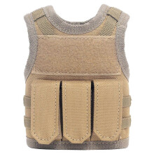 (Mud color) Mini Tactical Beer Bottle Vest Outdoor Drink Bottle Vests Christmas Gift