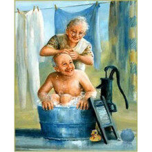 5D Diamond Painting Kit for Adults Old Couple Full Drill Rhinestone Art Canvas 30x40cm DIY Sparkle Wall Decor