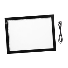 A4 Ultra Thin LED Tracing Light Box with Even Illumination Display, USB Powered Drawing Board for Artists