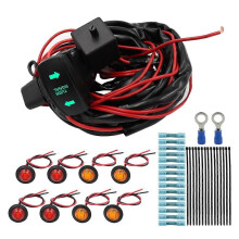 (Green switch) Universal ATV UTV Street-Legal Kit with Turn Signal Rocker Switch for Light Kit