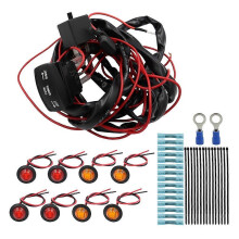 (Horizontal switch) Universal ATV UTV Street-Legal Kit with Turn Signal Rocker Switch for Light Kit