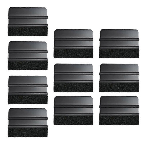 (Black) Multi-function Squeegee Car Film Sticker Scraper Window Household Cleaning Tool