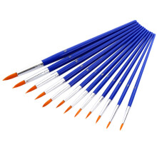 12pcs Professional Paint Brush Set with Elastic Nylon Bristles for Watercolor Acrylic and Oil Painting
