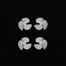RC Boat Propeller Set 2Pairs 28mm Nylon Triblade 2mm Shaft CW CCW Balanced Durable for Electric Boats