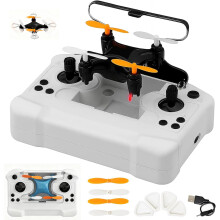 Mini Drone with Camera for Beginners, LED Lights, 360 Flips, Altitude Hold, Headless Mode – Black