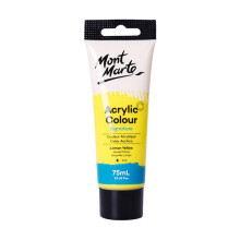 Lemon Yellow Acrylic Paint Tube 75ml, Rich Pigment Coverage for Canvas, Wood and Fabric