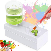 Automatic Paint Brush Cleaner with Gentle Brush Care and EasyPour Drain System for Artists and Kids