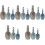 5Sets Household Plastic Scoops Versatile Kitchen Flour Ice Candy Scoop 2