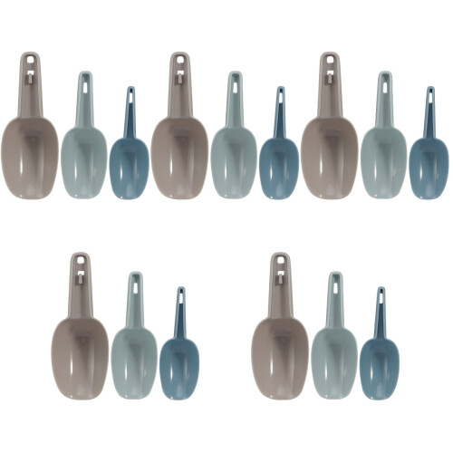 5Sets Household Plastic Scoops Versatile Kitchen Flour Ice Candy Scoop 1