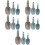5Sets Household Plastic Scoops Versatile Kitchen Flour Ice Candy Scoop 6