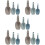 5Sets Household Plastic Scoops Versatile Kitchen Flour Ice Candy Scoop 7