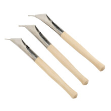 Pottery Carving and Batik Printing Pen Set, 3 Pcs Beech Wood Tools with Durable Stainless Tip for Precise Line Control