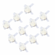 Bow Nail Charm Rhinestones 10pcs ABS Wide Portable