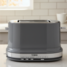 Tower Belle Graphite Grey 800W 2 Slice Toaster