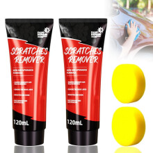 Car Scratch Remover Kit 2pcs with Sponge, Gloss Polishing Paste for Paint Restoration and WaterRepellent Protection