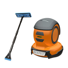 Electric Ice Scraper with Snow Brush 2 in 1 Design, Fast Ice Removal, 360 Degree Rotating Brush