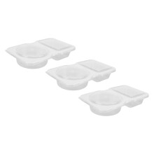 20pcs 2-Compartment Condiment Leak-Proof Clear Lid