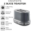 Tower Belle Graphite Grey 800W 2 Slice Toaster 6