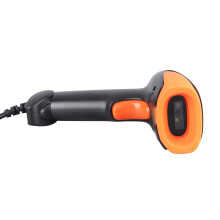 1D/2D Barcode Scanner - Wired USB, Plastic, Black
