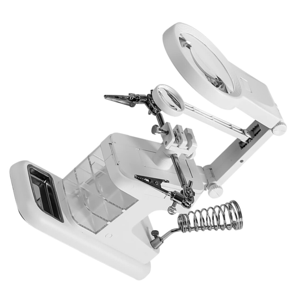 Soldering Helping Hands With Led Magnifying Lamp, Adjustable Clamps And Hands Support For Diy Electronics 9073542064893