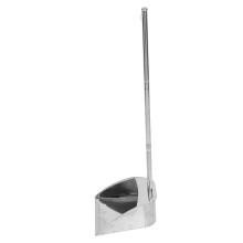 Stainless Steel Dust Pan with Long Handle, Heavy Duty Metal Dustpan for Home Cleaning