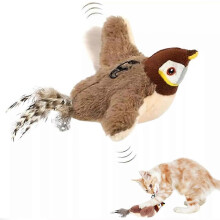 (sparrow) Cat Toy Bird, Flappy Perry Bird Cat Toy, Interactive Cat Toy