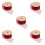 5Rolls Dark Red Chiffon Ribbon for Bouquet Wrapping and Decorative Use 3