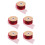 5Rolls Dark Red Chiffon Ribbon for Bouquet Wrapping and Decorative Use 5