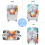 Floral Luggage Cover for 1822 Inch Suitcase, Stretchable Suitcase Protector with Full Coverage and Easy Handle Access 4