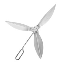 Stainless Steel Grill Cleaning Tool with OneTouch Cleaning and Ergonomic Handle for Charcoal Kettle BBQ