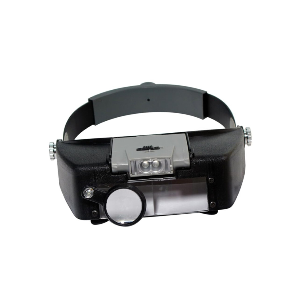 Light Head Magnifier With Led Adjustable Headband Hands Magnifying Glass For Reading, Sewing, Jewelry Crafts