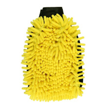 Microfiber Chenille Car Wash Glove Yellow, Scratch and Absorbent Cleaning Mitt for Car Detailing
