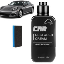 Car Plastic Restorer 100ml, Color Restoration Cream with Glossy Protective Layer, Long‑Lasting UV Protection, Interior Exterior Use (1pcs)