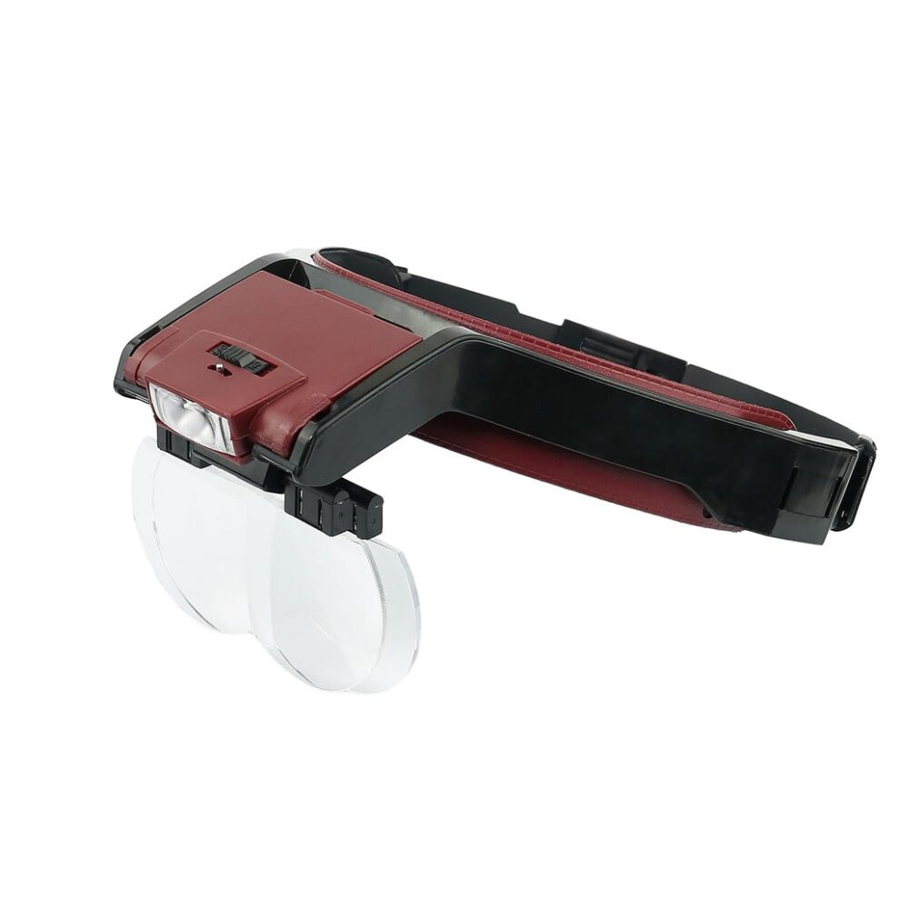 Light Head Magnifier With And 4 Lenses, Hands Headband Magnifying Glass For Craft And Jewelry Work