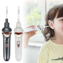(White) Electric Ear Pick Ear Wax Painless Tool Cleaning Cleaner Device Removal Vacuum