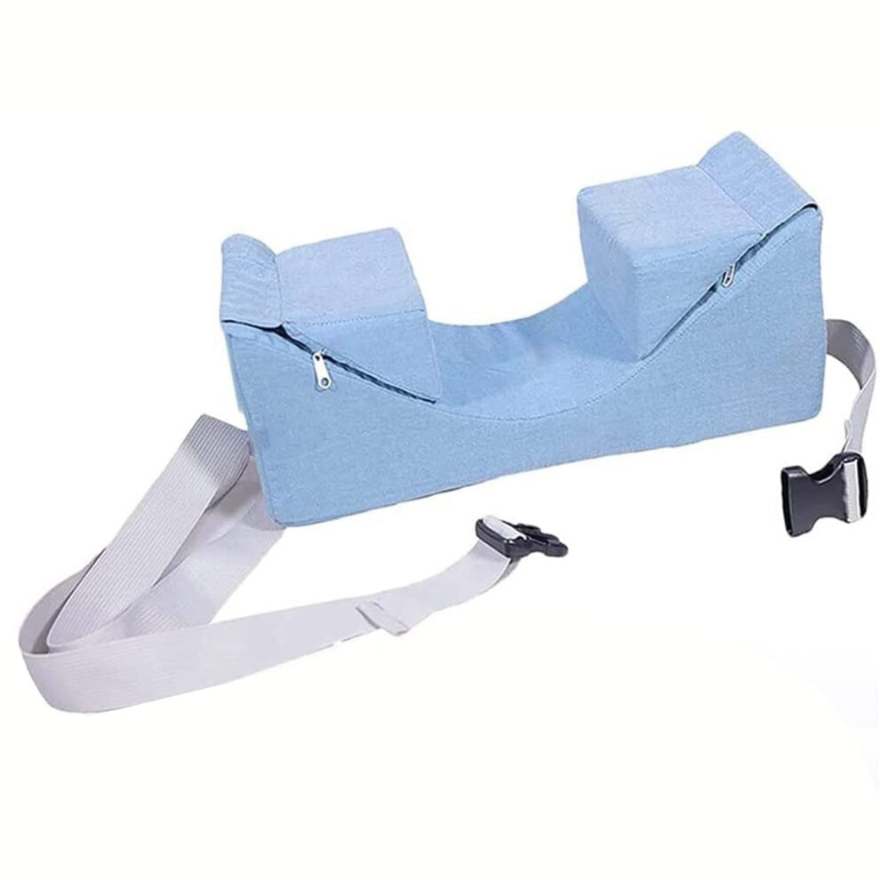 Neck Support Pillow with Lateral Neck Support, Adjustable Strap, Breathable Memory Foam Wedge Pillow for Elderly