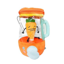 (Flower doll) Fun Drawstring Rotating Plush Toy, 6 Inches Carrot Blender Plush