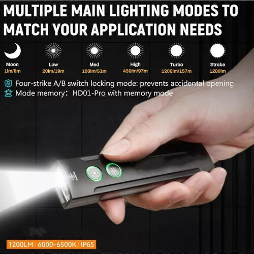 (silvery) 6-in-1 Flashlight with White&Green Light and Side Light,Working Flashlight 2