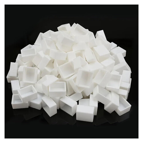 Empty Watercolor Pans 200PCS White Plastic Half Pans 2ml Refillable Durable for Travel Palette