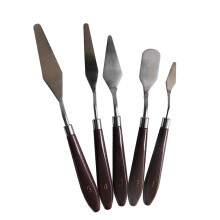 5 Piece Stainless Steel Palette Knife Set for Oil and Acrylic Painting, Rust Resistant and Easy Clean