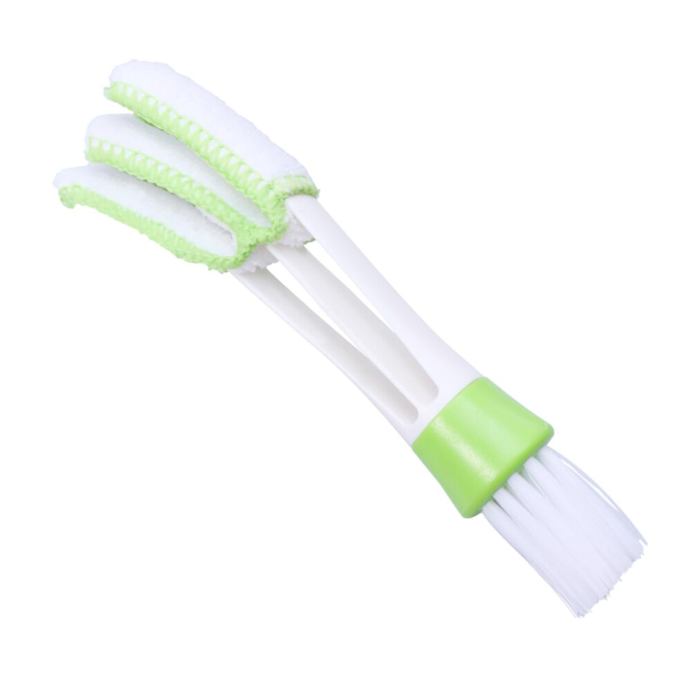Double Ended Car Air Vent Cleaner Brush With Washable Cloth Cover For Keyboard Dust Cleaning 9351714544061