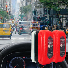 Car Glass Cleaning Brush 2Pack, 2 in 1 Windshield Cleaner Tool with Press Dispense Design for Streak Finish