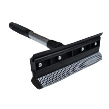 Long Handle DualSided Glass Wiper and Window Squeegee for Bathroom and Car Cleaning, Detachable Water Wiper